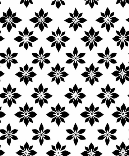 Download Black and White Flower Pattern Patterns Online - Creative Fabrica