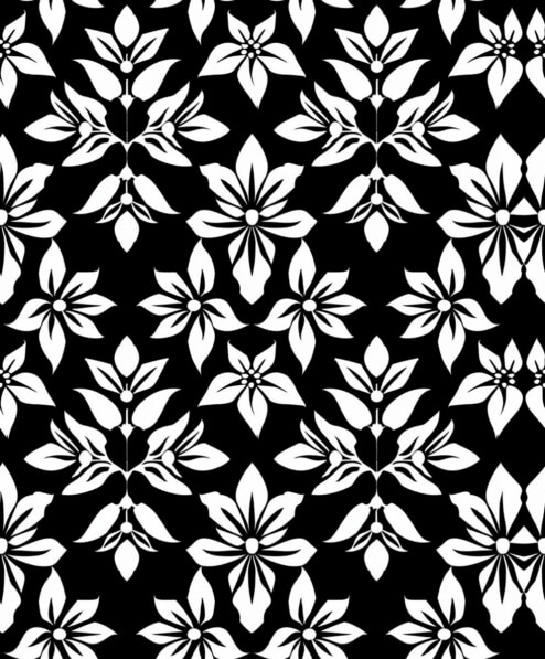 Download Black and White Floral Pattern Patterns Online - Creative Fabrica