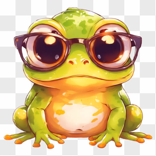 Descarga Rana de Dibujos Animados Kawaii con Gafas de Sol Kawaii En ...