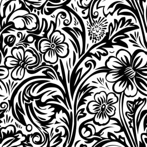 Download Black and White Peony Floral Pattern Patterns Online ...