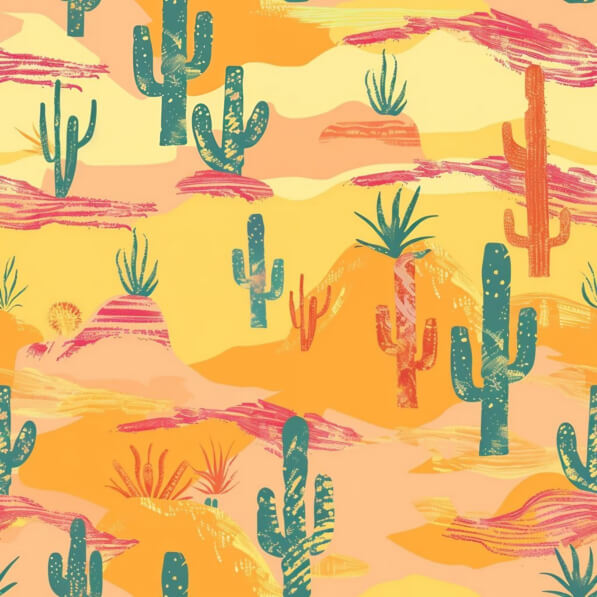 Download Colorful Cactus Plants Pattern Patterns Online - Creative Fabrica