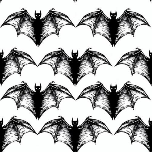 Download Black and White Bat Pattern for Halloween Decor Patterns ...