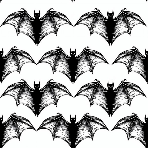 Download Black and White Bat Pattern for Halloween Decor Patterns ...