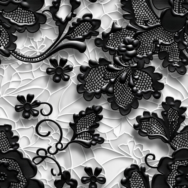 Download Black and White Floral Pattern Patterns Online - Creative Fabrica