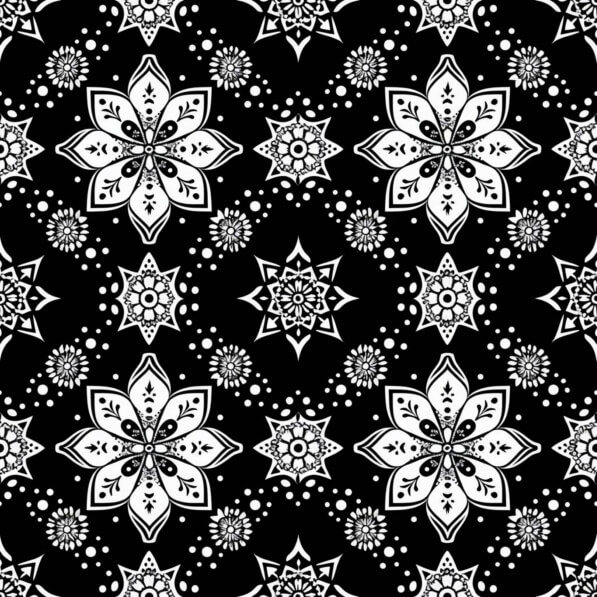 Download Black and White Seamless Snowflake Pattern Patterns Online ...