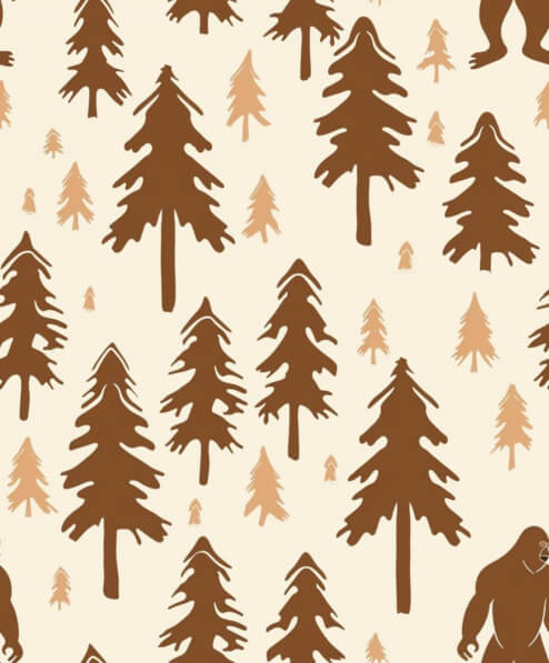 Download Seamless Bigfoot and Tree Pattern Patterns Online - Creative ...