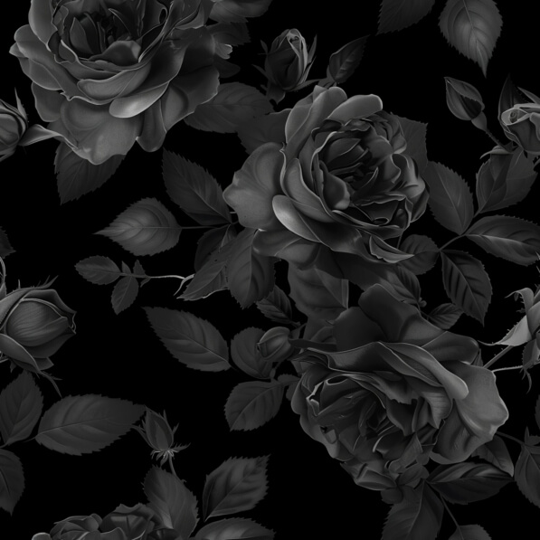Download Black Roses on Black Background Patterns Online - Creative Fabrica