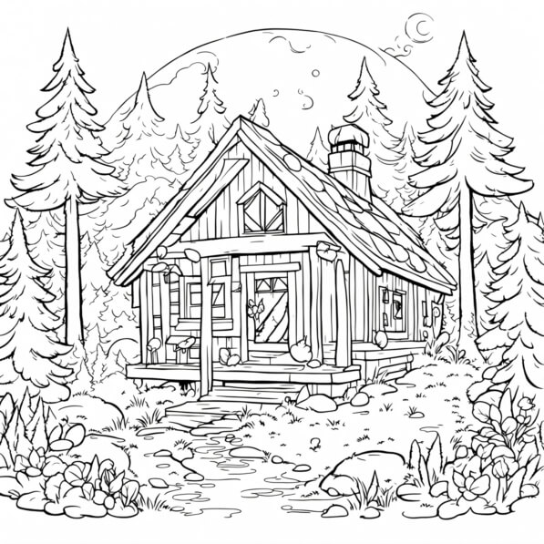 Download Cabin in the Woods Coloring Page Coloring pages Online ...