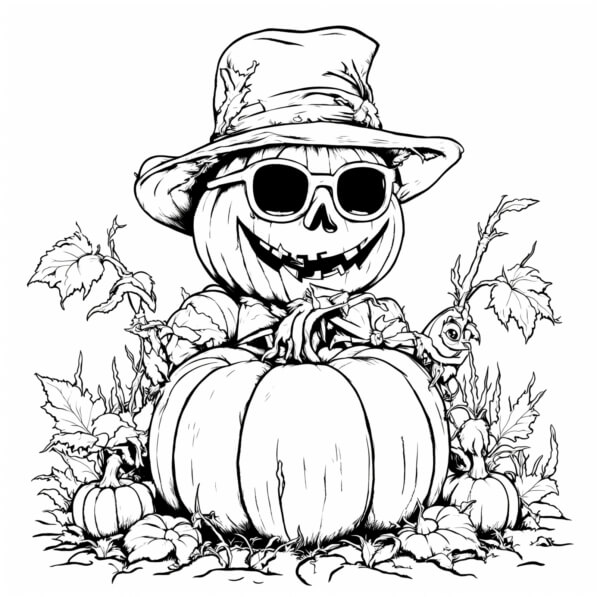 Download Free Printable Halloween Coloring Sheet: Pumpkin with