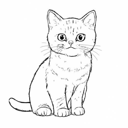 Black and White Cat Outline Drawing Cartoons Black and White Cat Outline Drawing Cartoons thumbnail