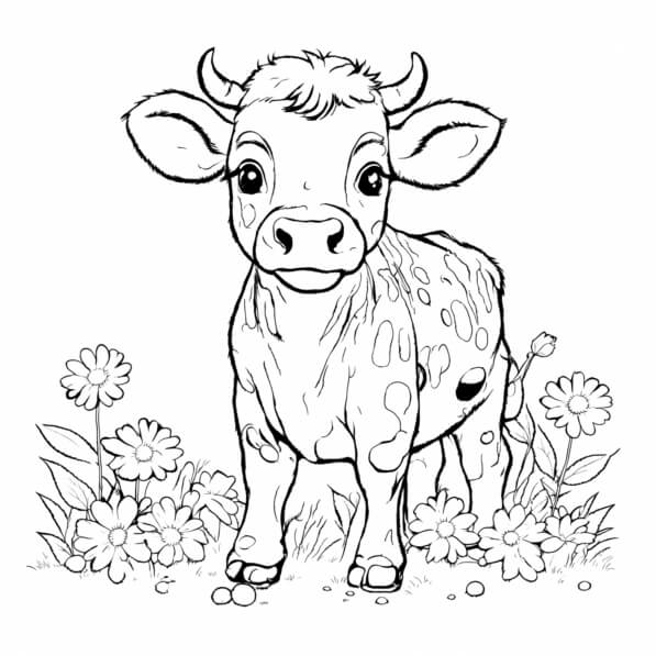 Download Baby Cow Coloring Page - 2hdXZ5pkWBNK4GUMDm0qLyWMBi4 Desktop 
