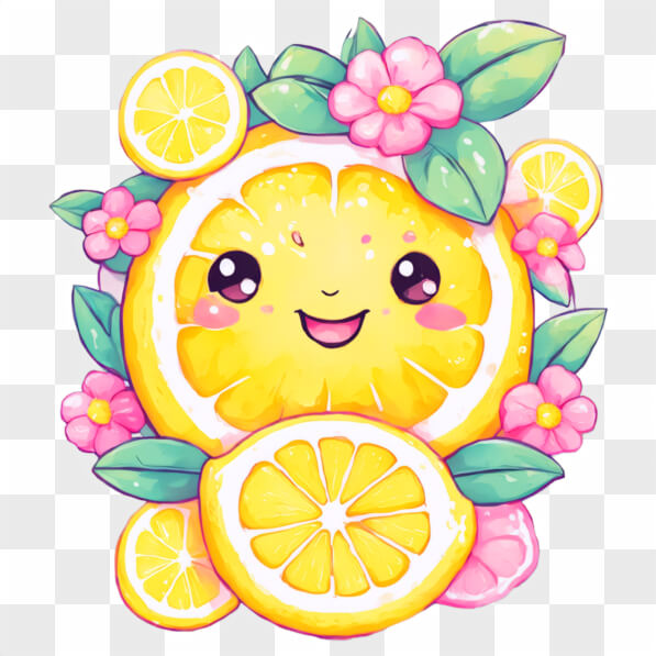 Download Kawaii Cartoon Lemon With Flowers And Leaves Kawaii Online download-kawaii-cartoon-lemon-with-flowers-and-leaves-kawaii-online