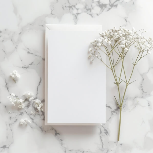 Download Witte kaart en gipskruid op marmeren tafel Mockups online op ...