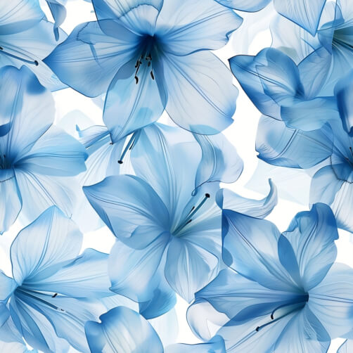 Download Seamless Blue Flower Pattern Patterns Online - Creative Fabrica