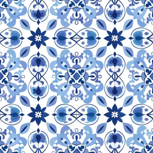 Download Blue and White Floral Pattern Patterns Online - Creative Fabrica