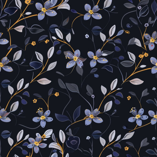 Download Blue and White Floral Seamless Pattern Patterns Online ...