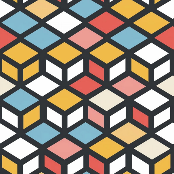 Download Colorful Cube Pattern on Black Background Patterns Online ...