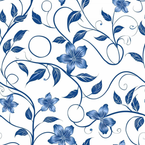 Download Elegant Blue Floral Pattern on White Background Patterns ...