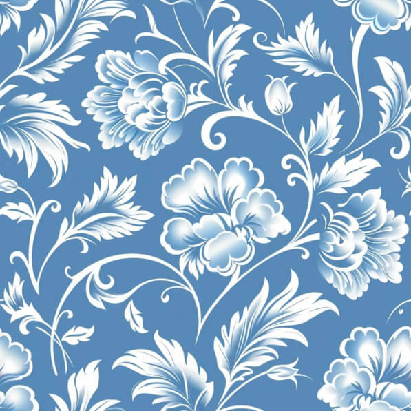 Download Seamless White and Blue Floral Pattern Patterns Online ...