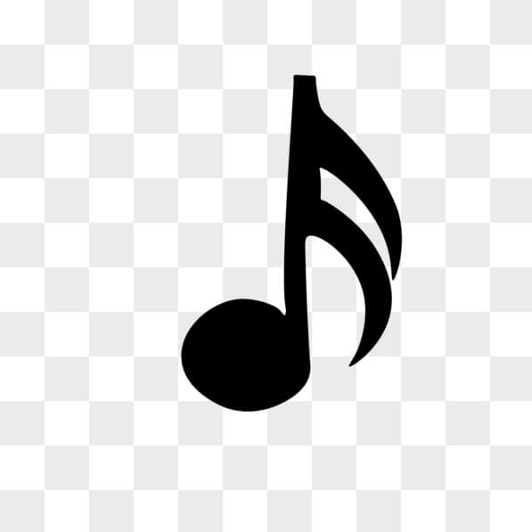 Baixe Símbolo de Nota Musical em Fundo Branco PNGs - Creative Fabrica
