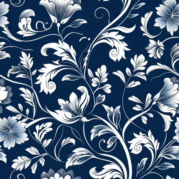 Download White and Blue Floral Pattern Patterns Online - Creative Fabrica