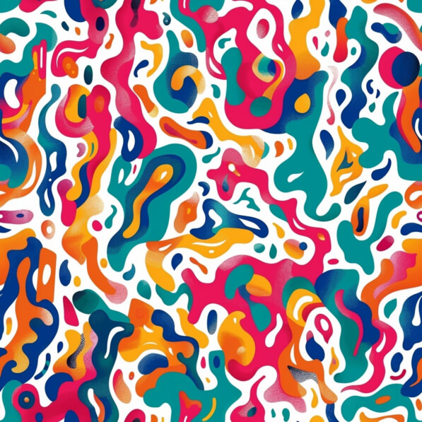 Download Colorful Abstract Pattern with Swirls on White Background ...