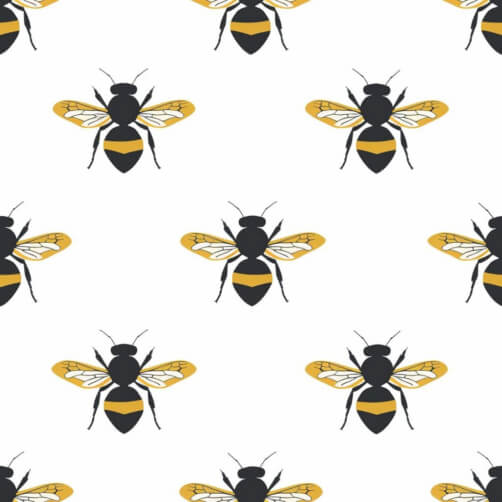 Seamless Pattern of Black and Yellow Bees Seamless Pattern of Black and Yellow Bees thumbnail