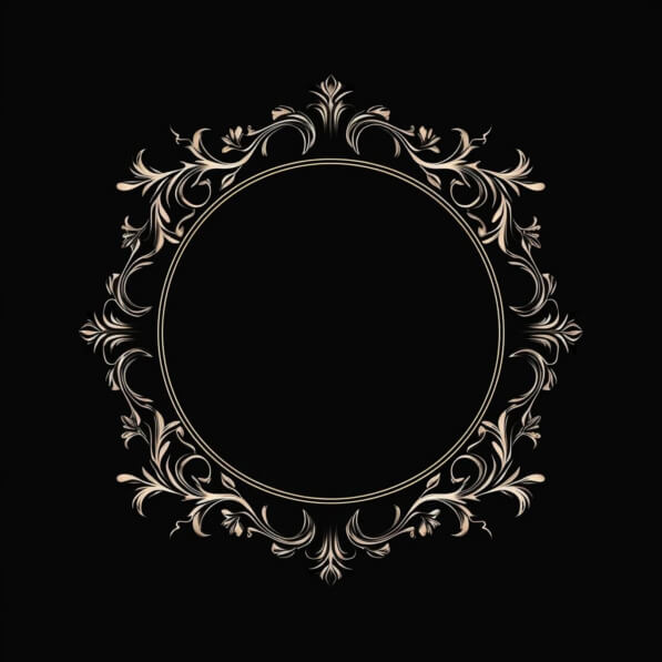 Download Ornate Gold Frame on Black Background Backgrounds Online ...