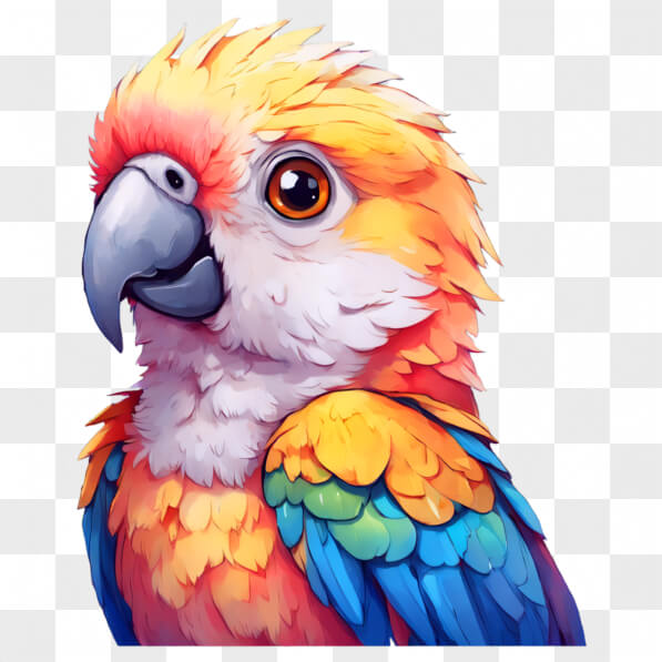 Download Kawaii Colorful Parrot Kawaii Online - Creative Fabrica