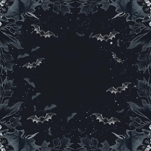 Download Dark Background with Bats, Flowers, and Leaves Backgrounds ...