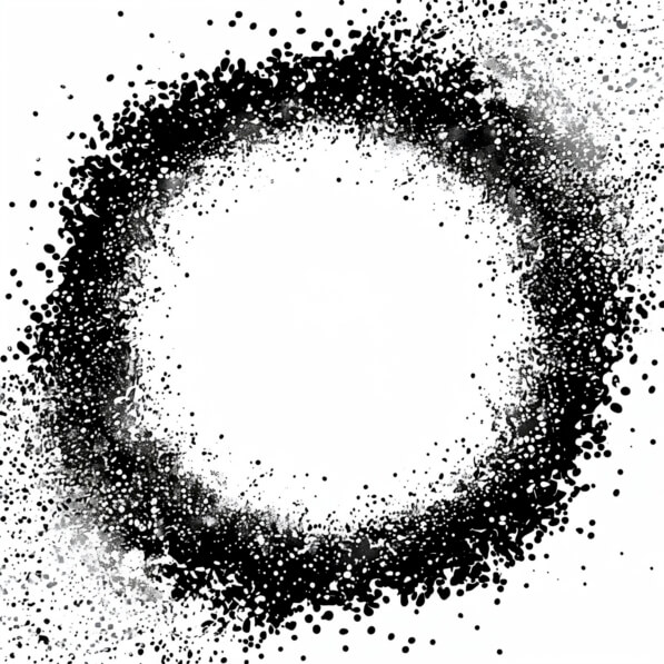 Download Black and White Abstract Background with Splattered Dots Ring ...