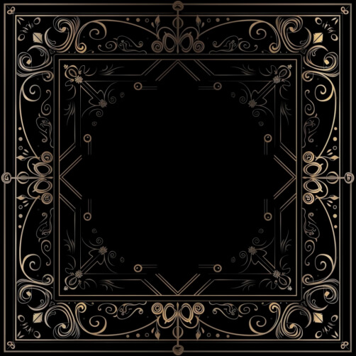Download Ornate Gold Frame on Black Marble Background Backgrounds ...