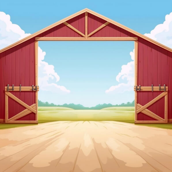 Download Red Barn in the Countryside Backgrounds Online - Creative Fabrica