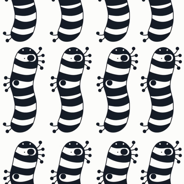 Download Black and White Worm Pattern on White Background Patterns ...