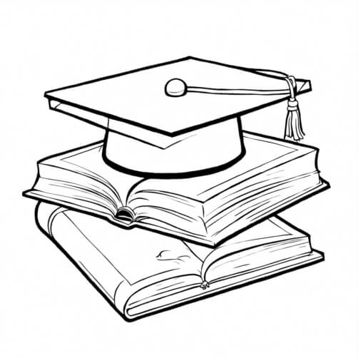 Download Black Girl in Graduation Cap and Gown Coloring Page Coloring ...