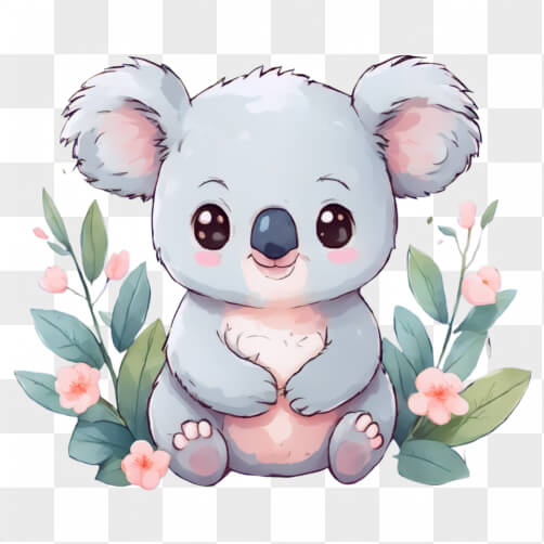 Kawaii Koala Bear with Flowers Patterns Kawaii Koala Bear with Flowers Patterns thumbnail