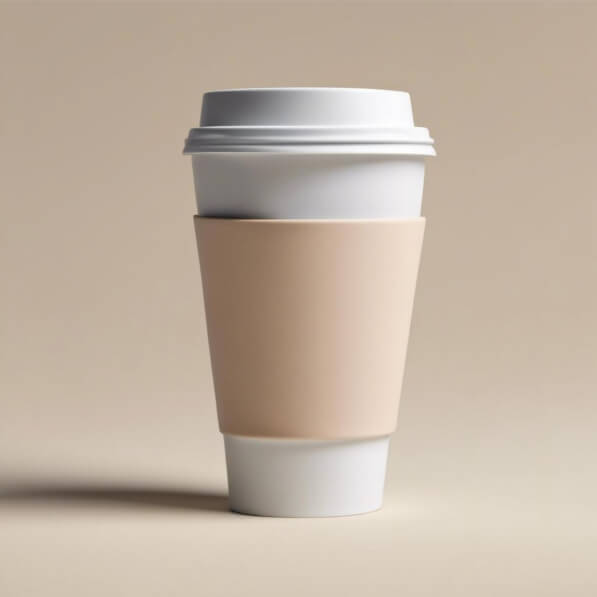 Download White Coffee Cup with Beige Lid Mockups Online - Creative Fabrica