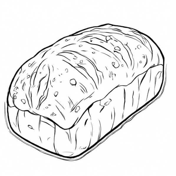 Download Educational Drawing of a Loaf of Bread Coloring pages Online ...