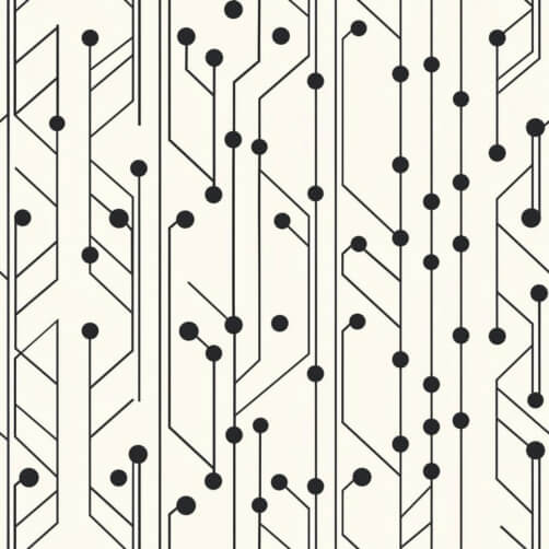 Download Seamless Circuit Board Pattern in Black and White with Dots ...