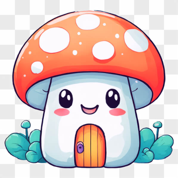 Download Kawaii Mushroom House Kawaii Online - Creative Fabrica