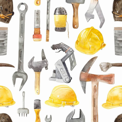 Download Watercolor Construction Vehicles Seamless Pattern Patterns ...