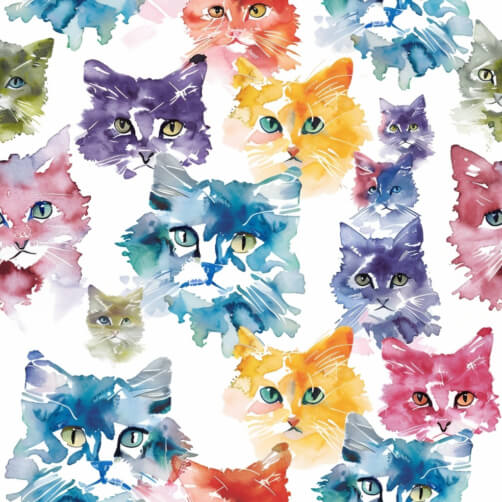 Pattern Cat Download Seamless Black and White Cat Pattern with Red Sunglasses ...