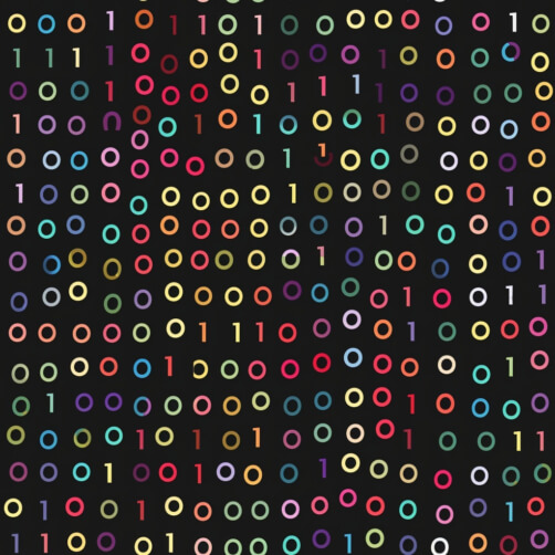 Download Seamless Colorful Numbers Pattern on Black Background Patterns ...