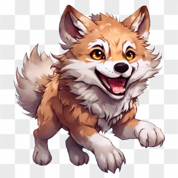 Download Kawaii Cartoon Dog Running with Excitement Kawaii Online ...