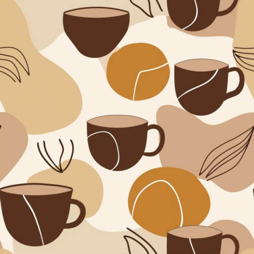 Download Seamless Pattern with Coffee Cups and Cupcakes Patterns Online ...