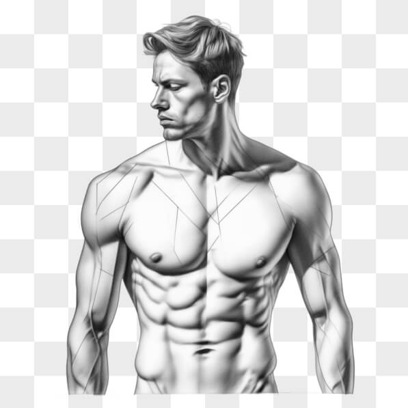 Man Li Body Download Black and White Drawing of a Man's Body Sketches Online ...
