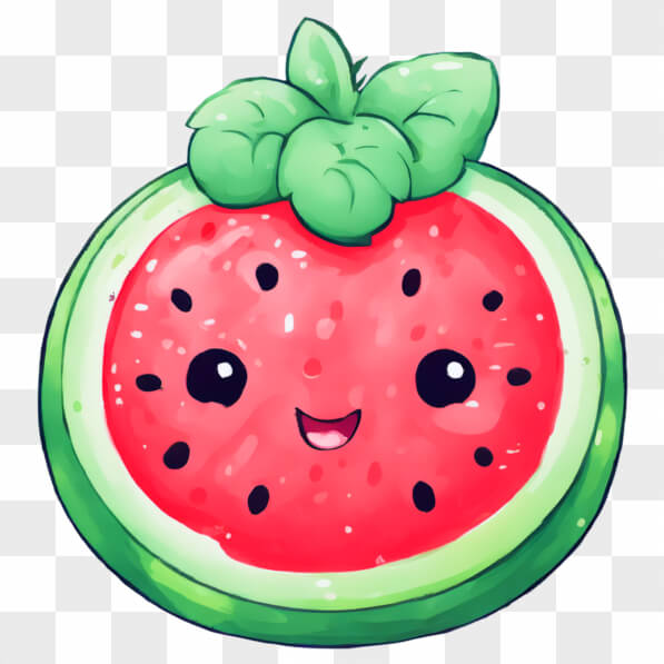 Descarga Ilustración de Sandía Kawaii Kawaii En Línea - Creative Fabrica