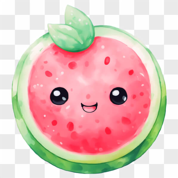 Descarga Arte Kawaii de Sandía Kawaii En Línea - Creative Fabrica