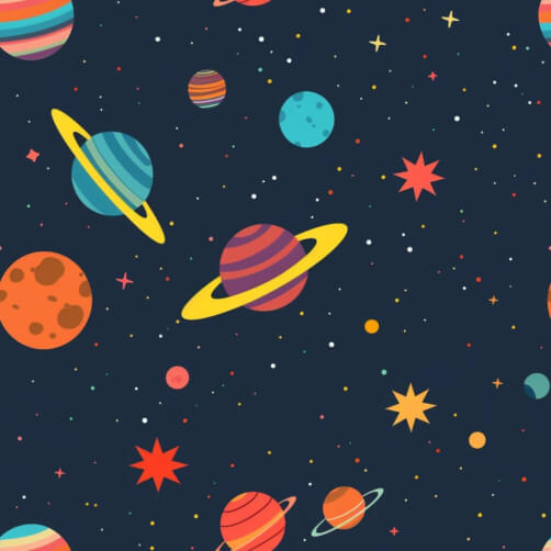 Download Seamless Space Pattern with Planets and Stars Patterns Online ...