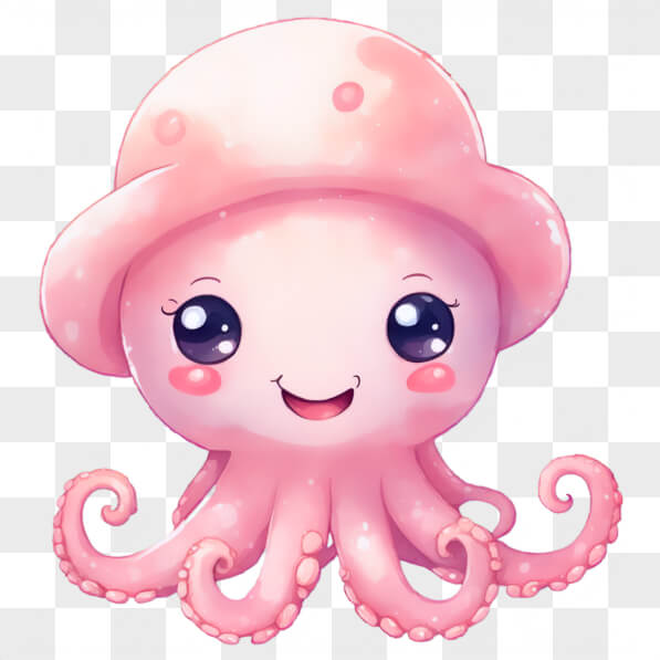 Download Kawaii Pink Octopus Sticker Kawaii Online - Creative Fabrica